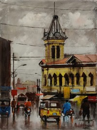 Abdul Hameed, 12 x 20 inch, Acrylic on Canvas, Cityscape Painting, AC-ADHD-199